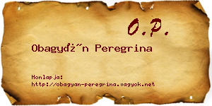 Obagyán Peregrina névjegykártya